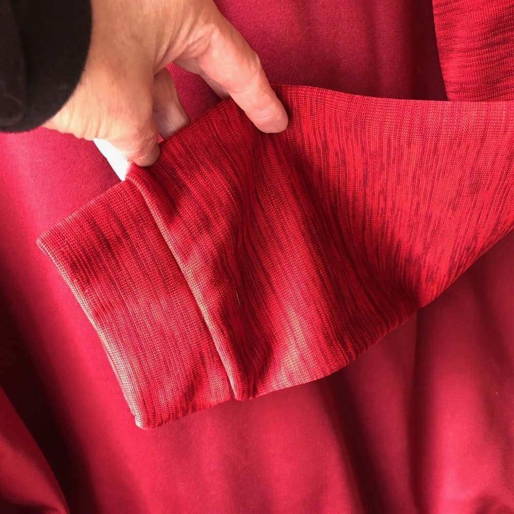 Tek Gear Warm Tek Quarter Zip Red Fleece Textured - image 4